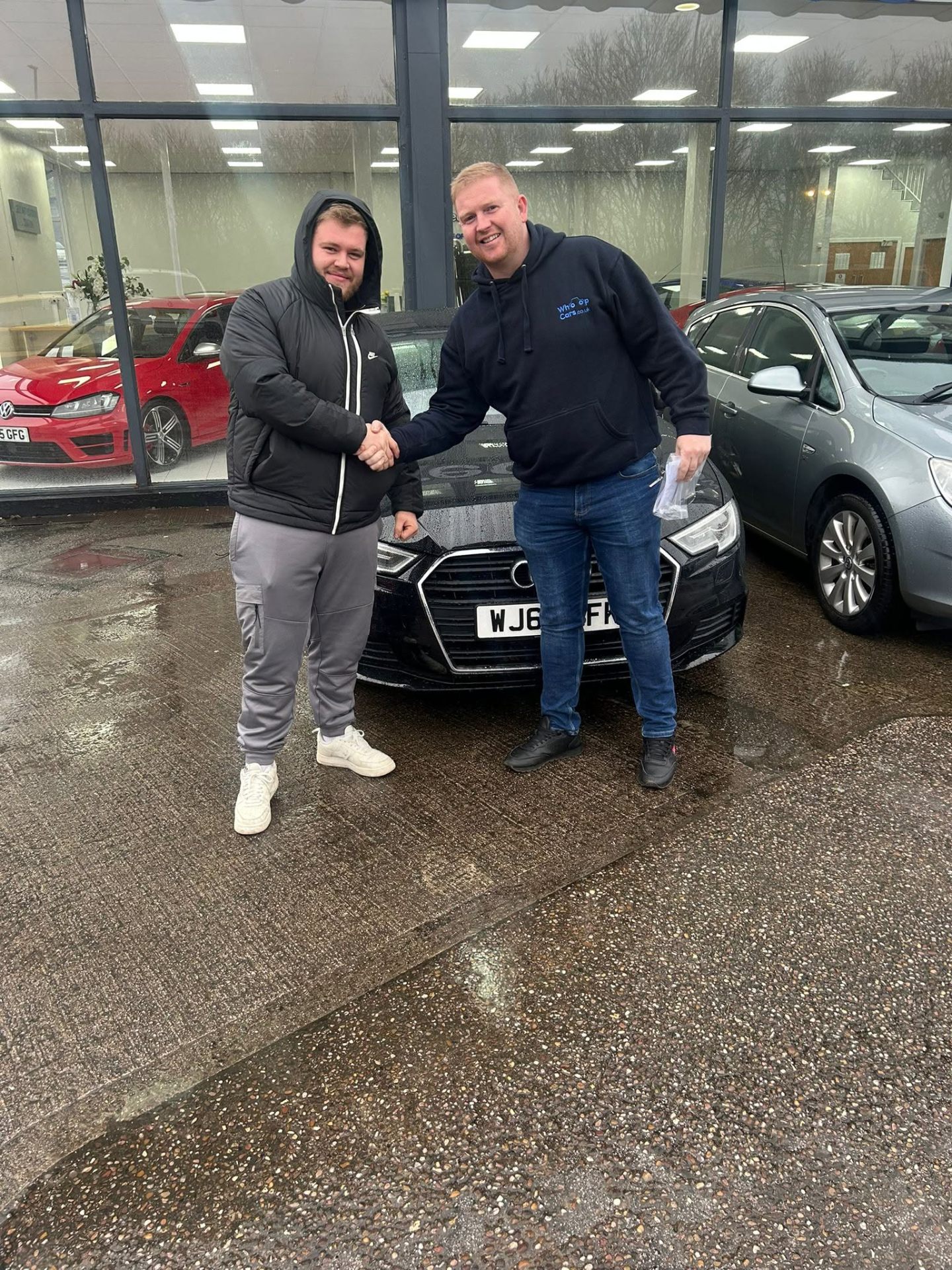 Whoop Cars customer collecting their new car 2